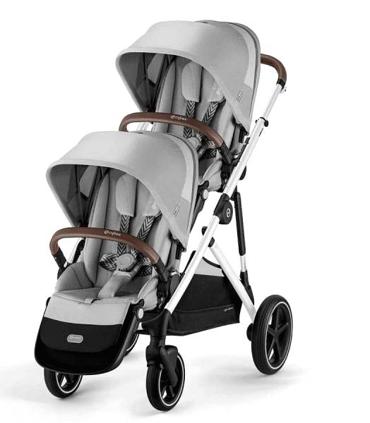 Καρότσι διδύμων Cybex Gazelle S Silver Lava Grey